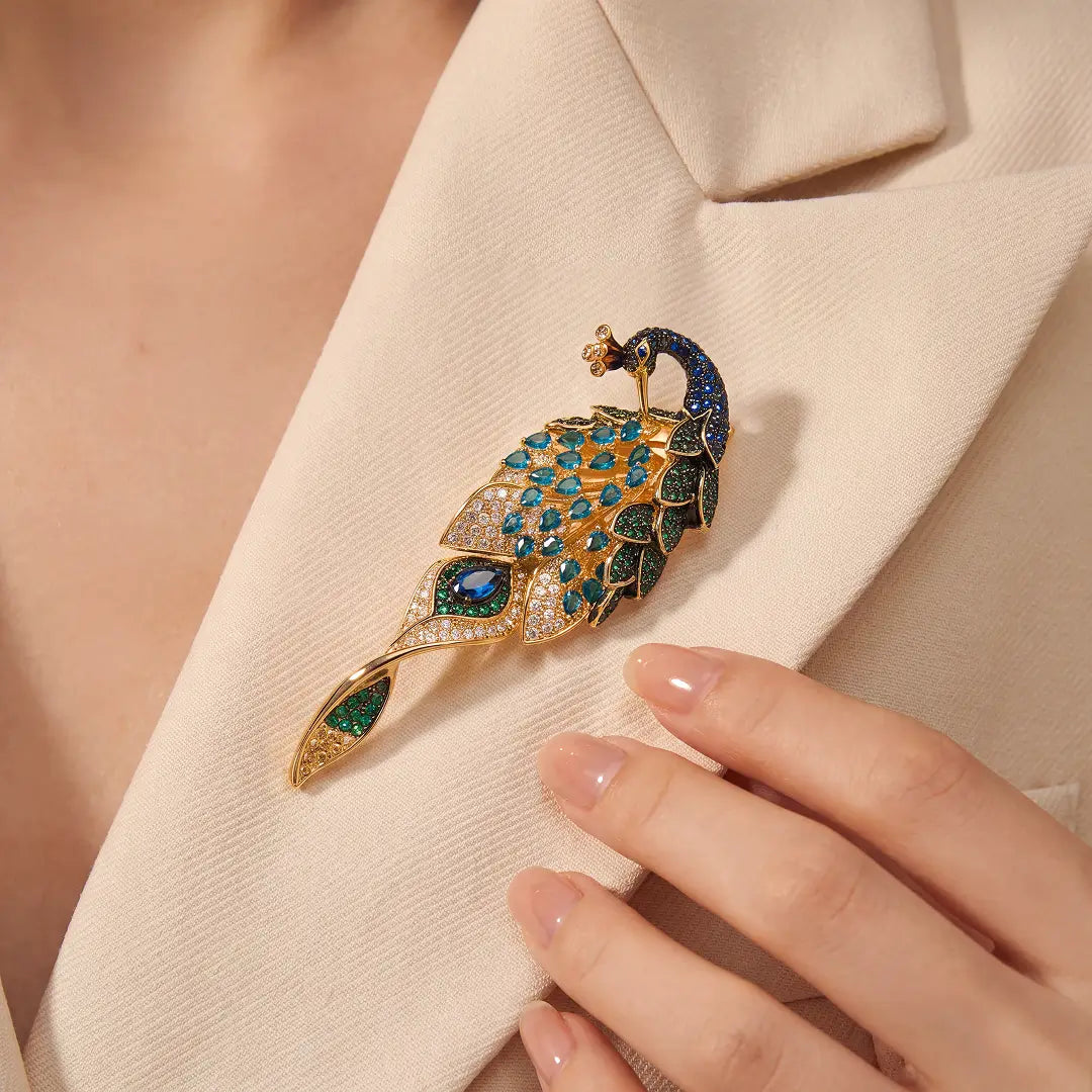 Sai Kujaku Brooch
